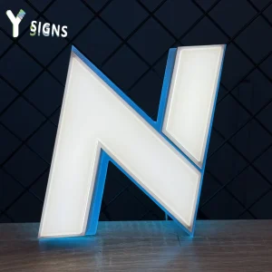Bottom-Back Lit Letter Signs - Y SIGNS LED