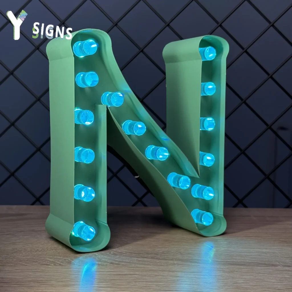 Crystal Pillar Stainless Steel Illuminated Letter Signs - Y SIGNS LED custom sign