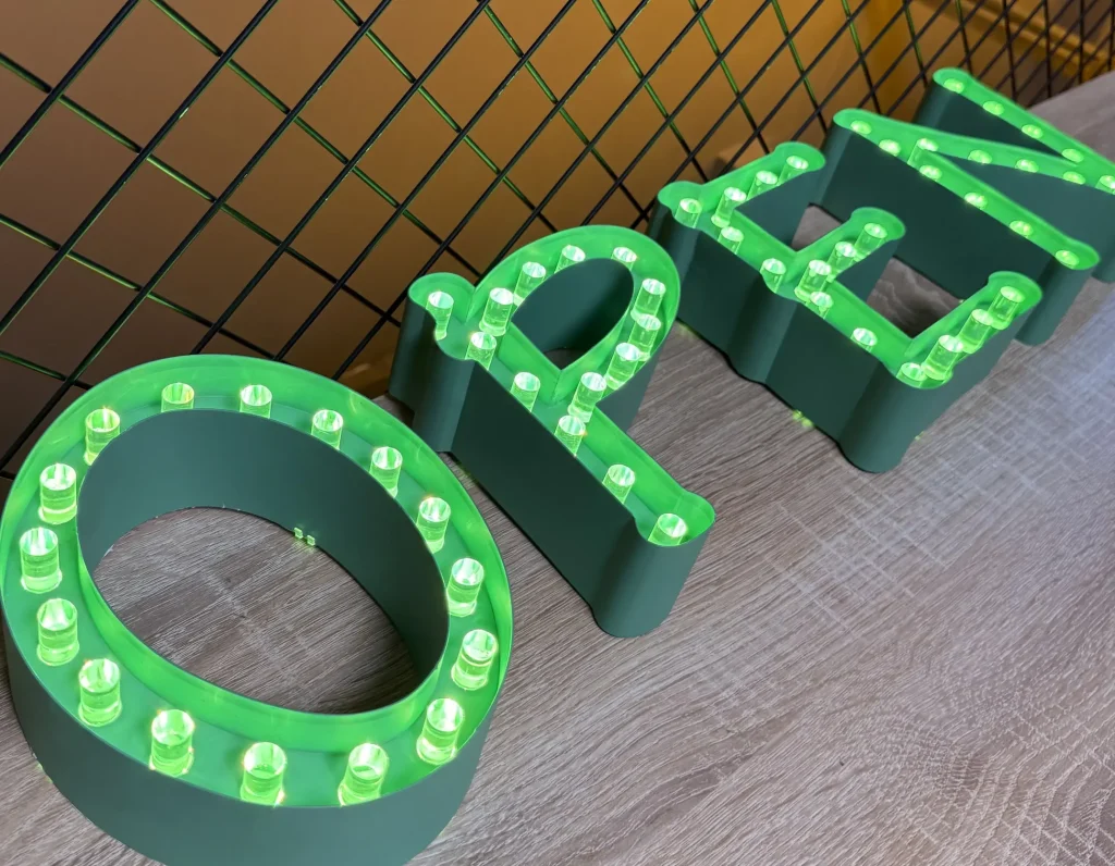 Crystal Pillar Stainless Steel Illuminated Letter Signs - Y SIGNS LED custom sign