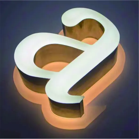 Crystal Pillar Stainless Steel Illuminated Letter Signs - Y SIGNS LED custom sign