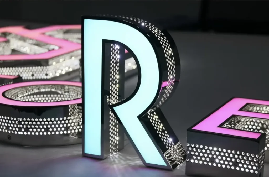 Perforated Illuminated Letter Signs - Y SIGNS LED custom sign