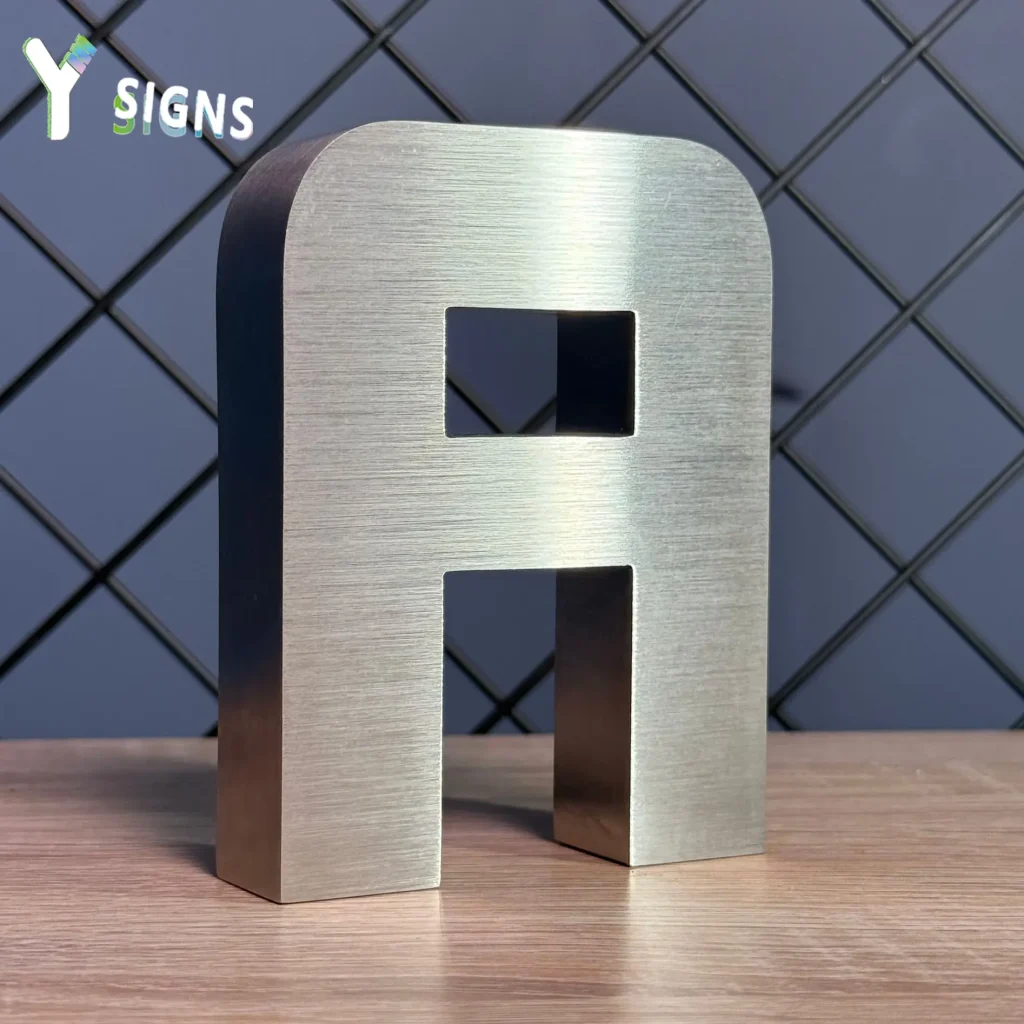 Stainless Steel Non-Illuminated Letter Signs - Y SIGNS LED product image